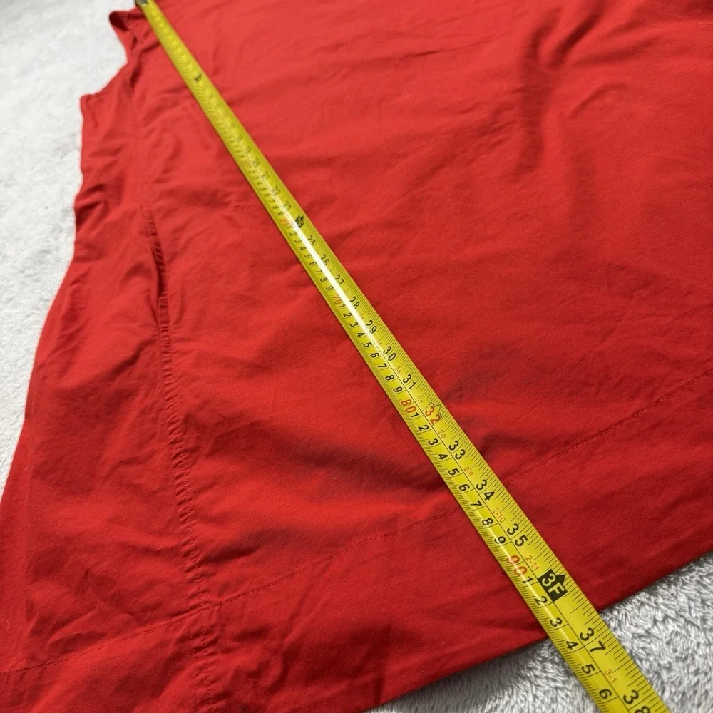 Eileen Fisher Women's Medium Red Sleeveless A-Line Shift Dress Pockets